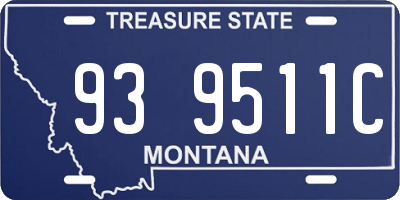 MT license plate 939511C