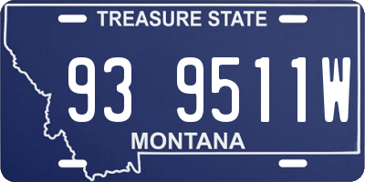 MT license plate 939511W