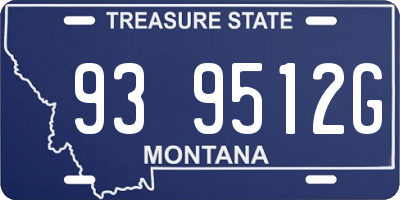 MT license plate 939512G