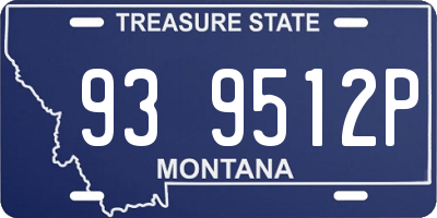 MT license plate 939512P