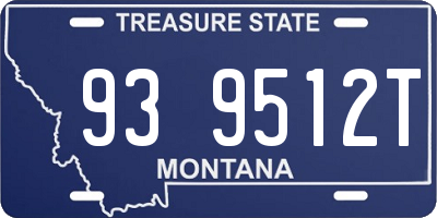 MT license plate 939512T