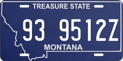 MT license plate 939512Z