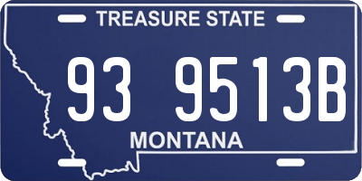 MT license plate 939513B