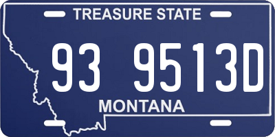 MT license plate 939513D
