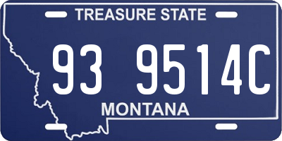 MT license plate 939514C
