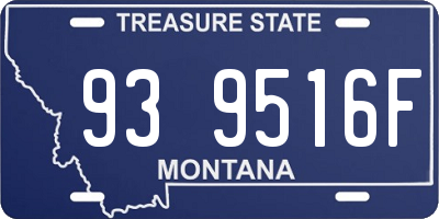 MT license plate 939516F