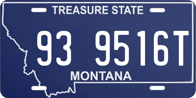 MT license plate 939516T