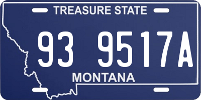 MT license plate 939517A