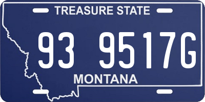 MT license plate 939517G