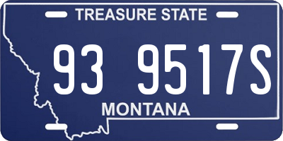 MT license plate 939517S