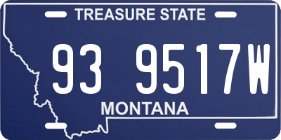 MT license plate 939517W