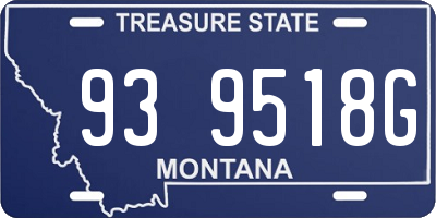 MT license plate 939518G