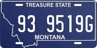 MT license plate 939519G