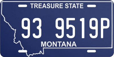 MT license plate 939519P