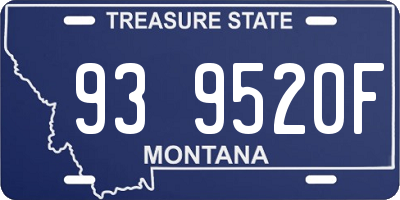 MT license plate 939520F