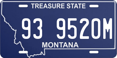 MT license plate 939520M
