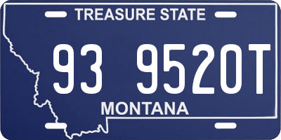 MT license plate 939520T