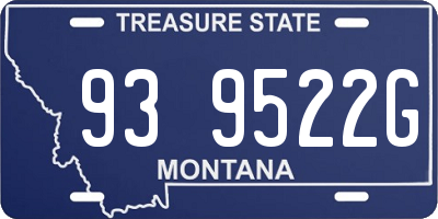 MT license plate 939522G