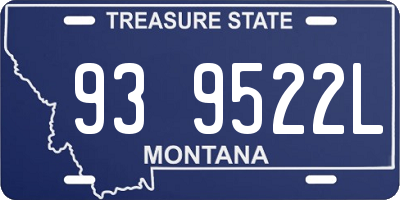 MT license plate 939522L