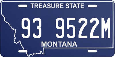 MT license plate 939522M