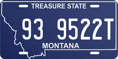MT license plate 939522T