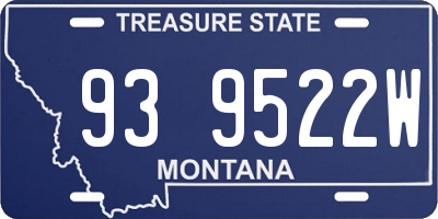 MT license plate 939522W