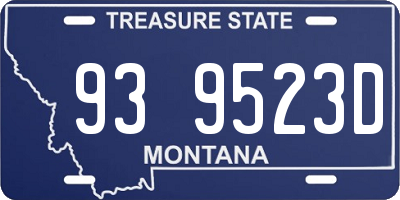 MT license plate 939523D