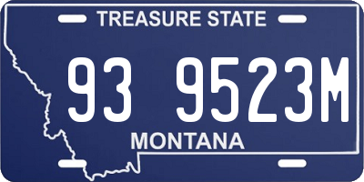 MT license plate 939523M