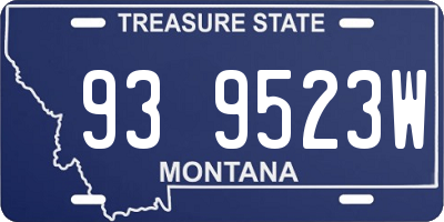 MT license plate 939523W