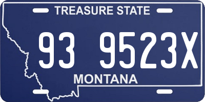 MT license plate 939523X