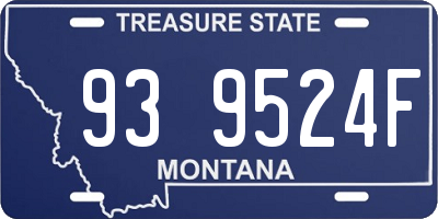 MT license plate 939524F