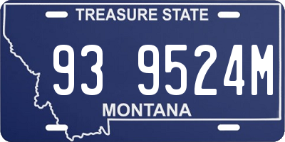 MT license plate 939524M
