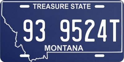 MT license plate 939524T