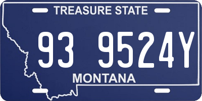 MT license plate 939524Y