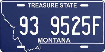 MT license plate 939525F