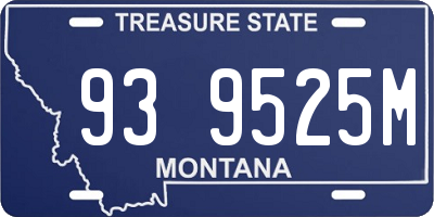 MT license plate 939525M