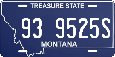 MT license plate 939525S