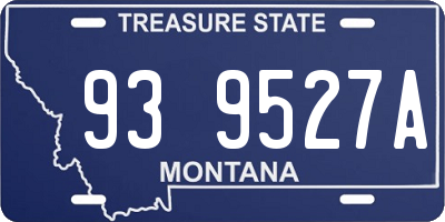 MT license plate 939527A
