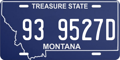 MT license plate 939527D