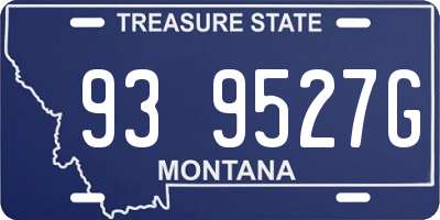 MT license plate 939527G