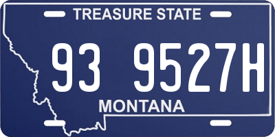 MT license plate 939527H