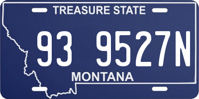MT license plate 939527N
