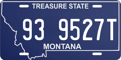 MT license plate 939527T