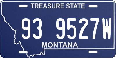 MT license plate 939527W