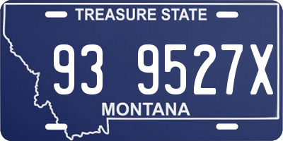 MT license plate 939527X