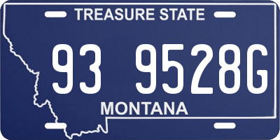 MT license plate 939528G