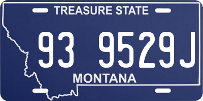 MT license plate 939529J
