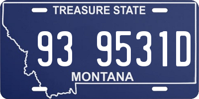MT license plate 939531D