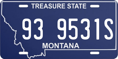 MT license plate 939531S