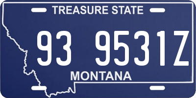 MT license plate 939531Z